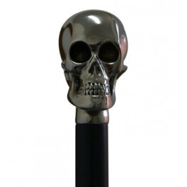 Calavera pulida, niquelada, palo de haya negra Calavera pulida, niquelada, palo de haya negra