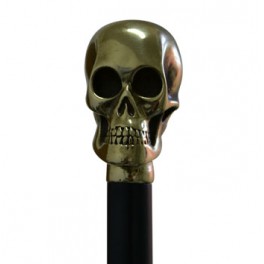Calavera pulida, color oro viejo, palo de haya negra Calavera pulida, color oro viejo, palo de haya negra
