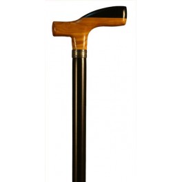 Olive and ebony T handle, black beech wood shaft