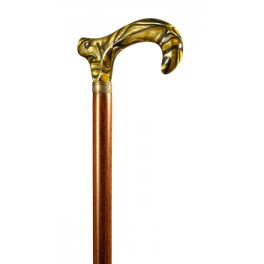 Gold-black handle, brown beech wood