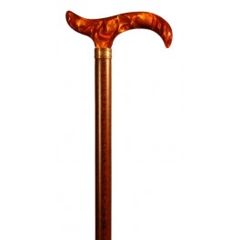 Copper handle, mahogany colour beech wood