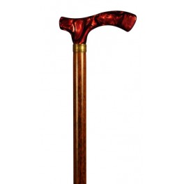 Garnet-black handle, mahogany colour beech wood
