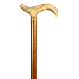 Gold-beige handle, brown beech wood 