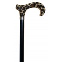 Leopard cloth handle, black beech wood