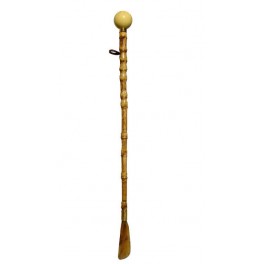 BAMBOOshoernhorn with white ball and ambre methacrylate end