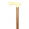 Ivory colour handle, brown beech wood