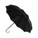 BIG umbrella with chestnut handle, with black cloth