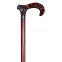 Vitrall cloth handle, burgundy waxed ash wood