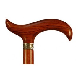 Handle and shaft of bubinga with silver ring, S form