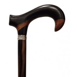 Ebony handle,amd dhaft, silver ring