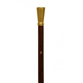Octagonal gilded brass handle, beech wood shaft
