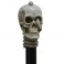 Skull with snake, ivory colour, black beech wood 