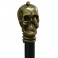 Skull with snake, old gold colour, black beech wood 