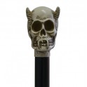 Devil skull, ivory colour, black beech wood