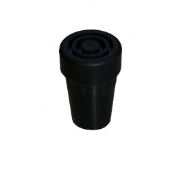 Black rubber end 16 mm