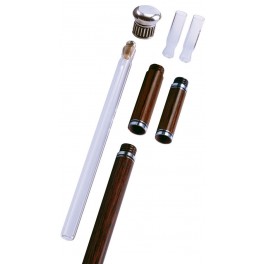Toulouse lautrec cane, collapsible with liquor flask and 2 small glasses, stamina wood
