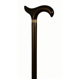 Puño de ebano, anilla de plata y palo de haya negro, forma S Puño de ebano, anilla de plata y palo de haya negro, forma S